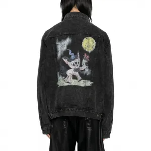 Джинсовая куртка Jeff Rhinestone WE11DONE, черный