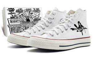 1970-е годы. Кеды унисекс с высоким берцем, белые/черные/красные. Converse