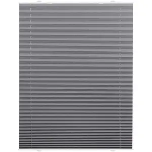 Плиссе Haftfix Защита от света без сверления, крепится присоской, с эффектом смятого материала Lichtblick Original, серый/белый