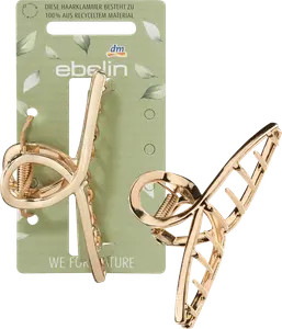 Заколка для волос с золотым эффектом из переработанного металла 1 штука ebelin