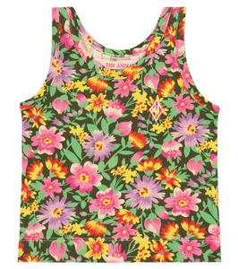 Майка из хлопкового джерси с принтом Лягушка The Animals Observatory, Beige Flowers