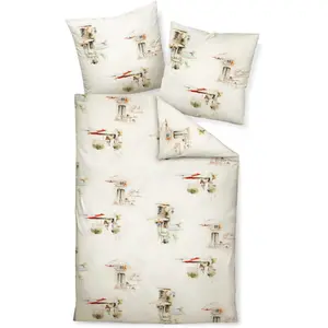 Постельное белье Janine «модерн арт С42124-09 155х200, 80х80», на молнии, цвет multicolor