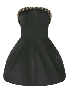 Декорированное платье без рукавов Genny, черный