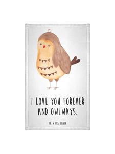 Mr. & Mrs. Panda Полотенце сова довольна высказыванием, написанным белым цветом