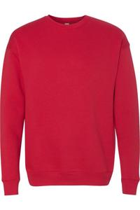 Толстовка BELLA + CANVAS из губчатого флиса с заниженной линией плеч и круглым вырезом, красный