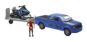 Грузовик с снегоходом Polaris Pro-X 800, модель 1:18 New Ray Toys