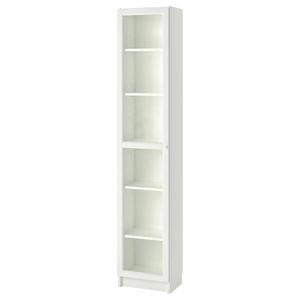 Книжный шкаф со стеклянной дверцей BILLY/OXBERG IKEA, 40x30x202 см, цвет white/glass