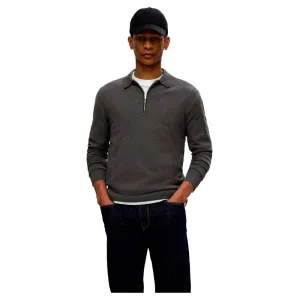 Поло с длинным рукавом Selected Berg, серый