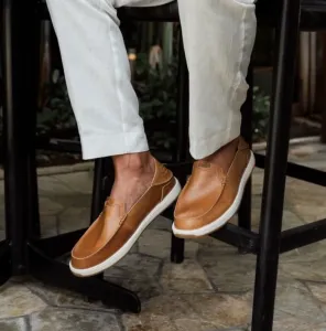 Мужские кожаные кроссовки OLUKAI Kakaha Nia, мягкая кожа полного зерна, подошва с погружной пяткой и резиновая подошва для любой погоды