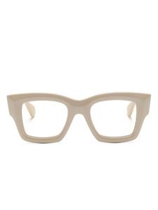 Jacquemus солнцезащитные очки Les Lunettes Baci в квадратной оправе, нейтральный цвет
