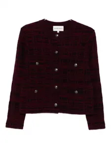 Жаккардовый твидовый пиджак Eric Bompard, фиолетовый