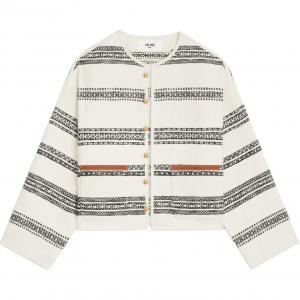 Кардиган Baja Striped Tweed CELINE, экрю