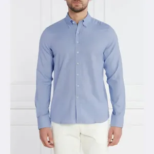 Короткая фланелевая рубашка узкого кроя с начесом BD Oscar Jacobson, синий