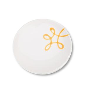 Блюдце для кофе/чая с желтым пламенем Чашка d: 15 см / высота: 2,5 см Gmundner Keramik, белый желтый