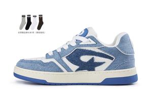 PCLP Повседневные кроссовки для скейтбординга унисекс, джинсовые, синие, белые