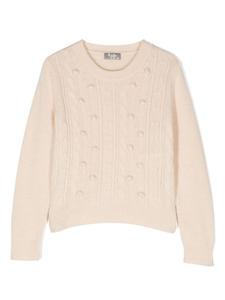 Il Gufo шерстяной джемпер крупной вязки, нейтральный цвет