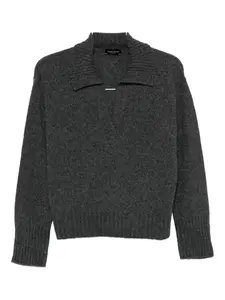 Поло-джемпер с эффектом меланжа Roberto Collina, серый