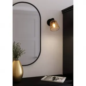 Потолочный спот COSLADA, настенный светильник, сталь, E27, для гостиной, коридора, лампа E27, 1 шт. Спот, L13 x H20 x AL17 см, черный, 1x40W без лампы. Eglo, Schwarz schwarz, messing