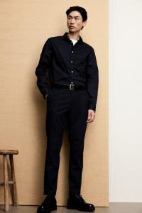 Рубашка узкого кроя H&M, синий