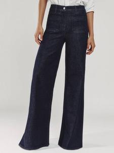 Petite Bella джинсы с широкими штанинами Reiss, Dark Blue