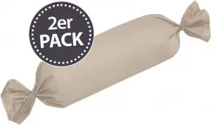 Комплект постельного белья Dream Sleep Uni из мако-сатина, 2 шт., покрывало для шеи, 15x40 см, бежевый Traumschlaf