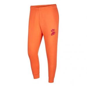 Брюки men's casual small orange sports pants/trousers/joggers Nike, оранжевый