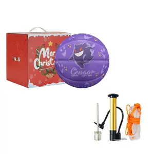 Резиновый баскетбольный мяч Pokemon, размер 5/7, для уличных тренировок, Китай Veidoorn, christmas box+ghost фиолетовый