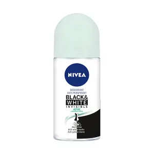 Антибактериальный шариковый дезодорант Black And White Invisible Active Nivea, 50 ml
