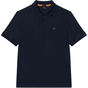 Футболка поло с коротким рукавом и нашивкой Boss Logo HUGO BOSS, морской синий