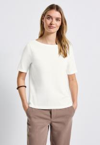 Футболка Street One Basic T-shirt, Weiß/Off-White