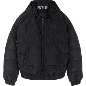 VERSACE JEANS COUTURE Стеганая куртка с капюшоном, Black