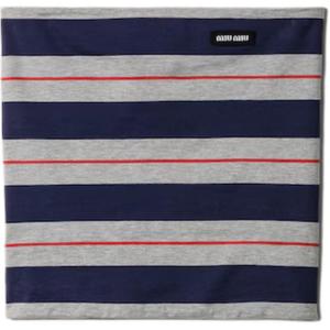 Полосатый топ MIU MIU, синий