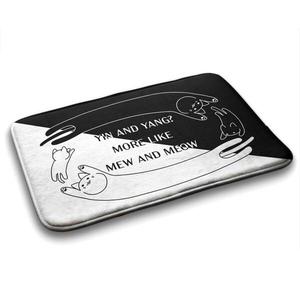 Коврик для ванной Tulup Katzen, 90x1x90 см, черный