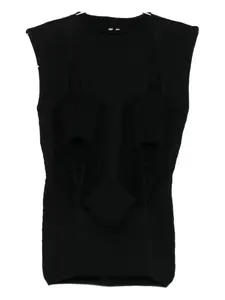 Топ без рукавов с круглым вырезом Rick Owens, черный