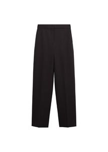 MANGO Широкие плиссированные брюки 'Helsinki' в черном цвете