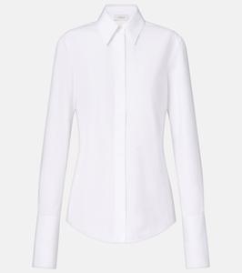 Хлопковая поплиновая рубашка Oste Sportmax, BIanco Ottico