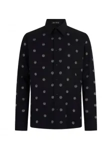 Рубашка, украшенная стразами Philipp Plein, черный