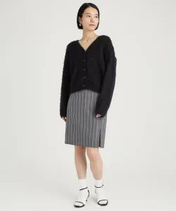 Полосатая мини-юбка Babylone, цвет Gray 15