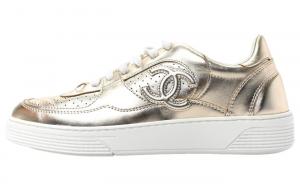 Женские низкие кеды для скейтбординга Gold CHANEL