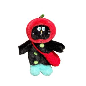 Причудливые ботинки с подвеской в виде плюшевой куклы-кошки высотой 10 см Abay, черный