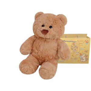 Мягкая плюшевая игрушка мишка, высота 30 см MAOGEGE, коричневый/мультиколор