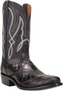 Мужские вестерн-бутсы Dan Post с экзотической подошвой из ноги страуса, квадратный носок - Dps1119, черный