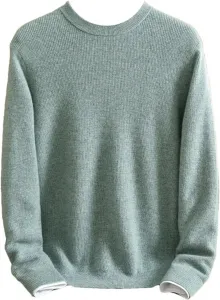 Мужской свитер из кашемира с круглым вырезом, теплый и модный