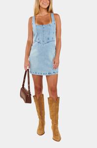 Корсетное мини-платье в туманном утре Show Me Your Mumu, Misty Morning