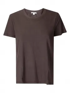 Футболка с круглым вырезом James Perse, коричневый