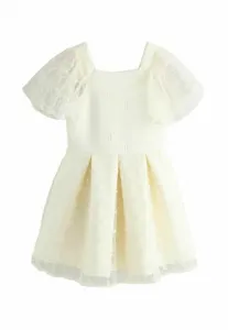 Коктейльное/Вечернее платье в стиле «дайвинг» с рукавами-накладками, прямого кроя, прямого силуэта. Baker By Ted Baker, Yellow