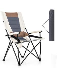 COSTWAY Походный стул, грузоподъемность 150 кг, бежевого цвета