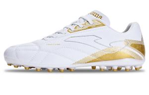 Футбольные бутсы мужские низкие белые/золотые Joma