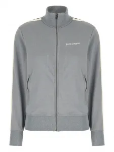 Толстовка на молнии с полосками PALM ANGELS, серый