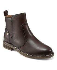 Женские повседневные ботильоны на блочном каблуке Eflex Juna с миндалевидным носком Easy Spirit, цвет Dark Brown Leather